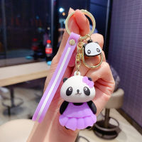 แพนด้าเด็ก Keychain Lady จี้ใหม่พวงกุญแจตุ๊กตาคู่ง่ายพวงกุญแจแหวนกระเป๋านักเรียนน่ารักจี้ของขวัญครูวันร้อยการจับคู่ตกแต่งบุคลิกภาพ