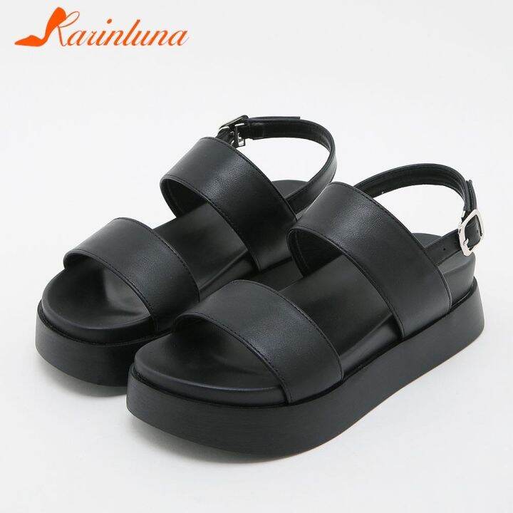 platform-chunky-heels-sandals-2023-gothic-fashion-walking-office-woman-flats-shoes-ขายดีที่สุด-ioztt305