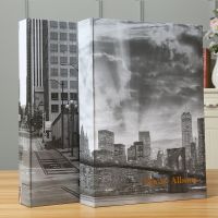 6 Inch 300 Pockets Photo Album Vintage City Print Cover Insert Photos Book Case Scrapbook Album Wedding Memory Gift