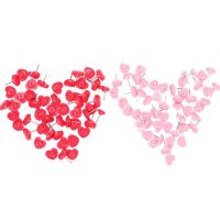 50 PCS/Lot Heart Shape Thumb Tack Plastci Standard Pin For Wall Decoration Thumbtacks Photo Push Pins Office School Supplies Clips Pins Tacks