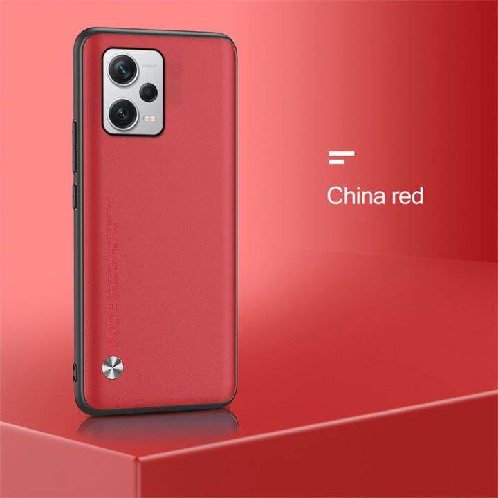 เคสสำหรับ-redmi-note-12-pro-plus-4g-5g-2023-note12หนังผิวธรรมดาเคสโทรศัพท์เคสโทรศัพท์มือถือขอบซิลิโคนกันกระแทกฝาครอบหลังแข็ง