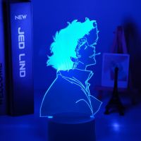 โคมไฟ3d แจ๊ชคาวบอยอะนิเมะตกแต่งไฟ LED กลางคืน Spike Spiegel สำหรับห้องเด็กไฟของขวัญวันเกิดมังงะโคมไฟแจ๊ชคาวบอยไฟกลางคืน Spike Spiegel