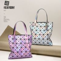 Longchamp Japanese laser bag new womens bag geometric rhombic handbag shoulder bag fashion folding ladies bag trend