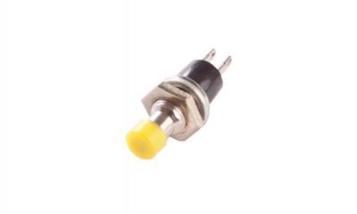 SPST momentary switch Round D6.63mm Yellow - COSW-0450