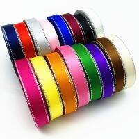 10mm High Quality Silver Metallic Edge Satin Ribbon Polyester Ribbon For Flower Gift Packing Wedding Decoration DIY  5 yds/lot Gift Wrapping  Bags