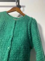 All-Match 2022 New Women Wool Mahair Knit Sweater Cardigan Ladies Single-Breasted Green Knitwear Long Sleeve Outwear Tops Sweet