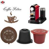 【YF】 Cápsulas de café Nespresso reutilizáveis com escova colher cápsula recarregáveis reenchimento do filtro vagens presente 3pcs