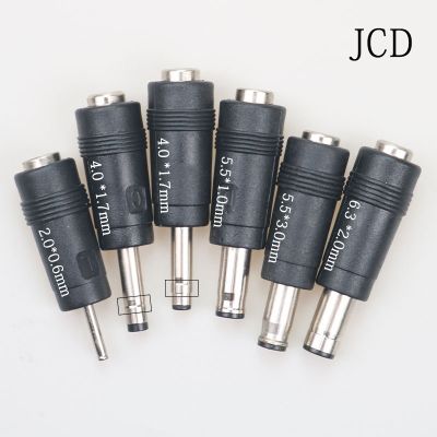 JCD 1pcs DC jack 5.5 X 2.1 mm female to 2.0 x0.6 / 4.0 x1.7 / 5.5x1.0 / 5.5x3.0 / 6.3 x2.0mm male DC power plug adapter