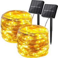 ZZOOI Outdoor LED Solar String Lights Fairy String Lights 500 LED 8 Modes for Outdoor Balcony Garden Yard Tree Christmas Wedding Party