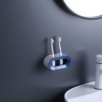 Silicone Holder Mounted Bathroom Toothbrush Storage Slots Rack