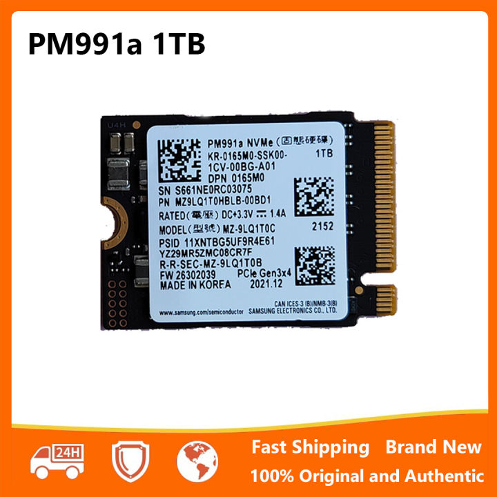 Samsung PM991A 1TB 512GB 2230 Internal SSD, For Microsoft surface