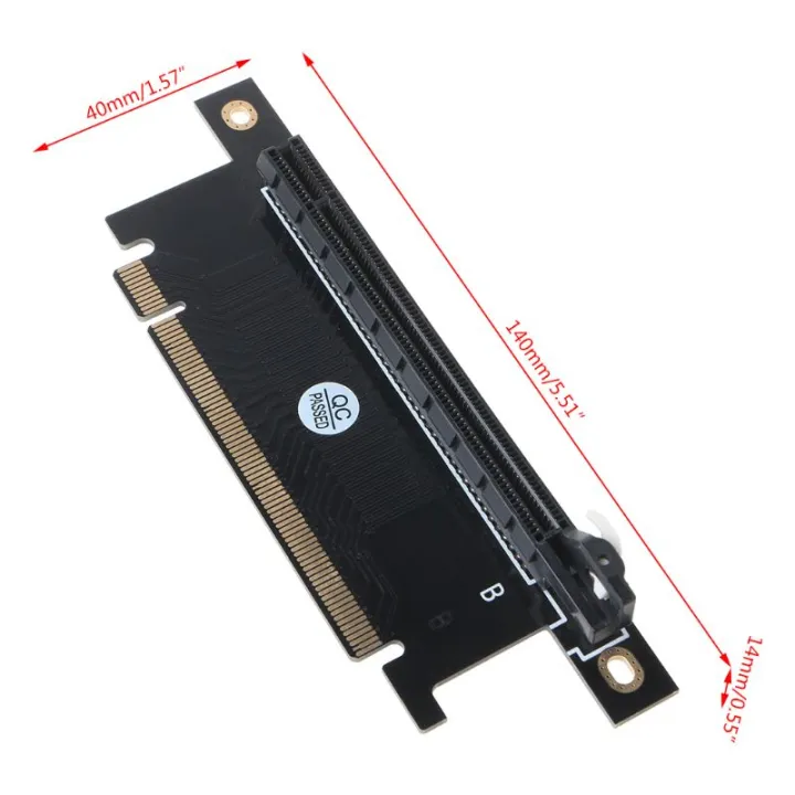 PCI Express 16X Riser PCIe Graphics Card PCI-E Steering Card 90 Degrees ...