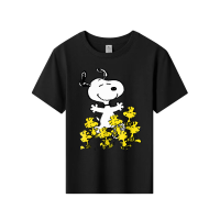 Kids T-Shirt cartoon snoopy dog and Woodstock bird graphic Tops Boys Girls Distro Age 1 2 3 4 5 6 7 8 9 10 11 12 Years