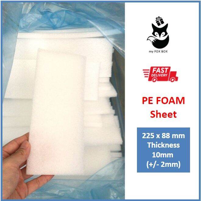 PE FOAM Sheet 225x88mm 10mm Thickness Custom Cut To Size EPE Foam Sheet