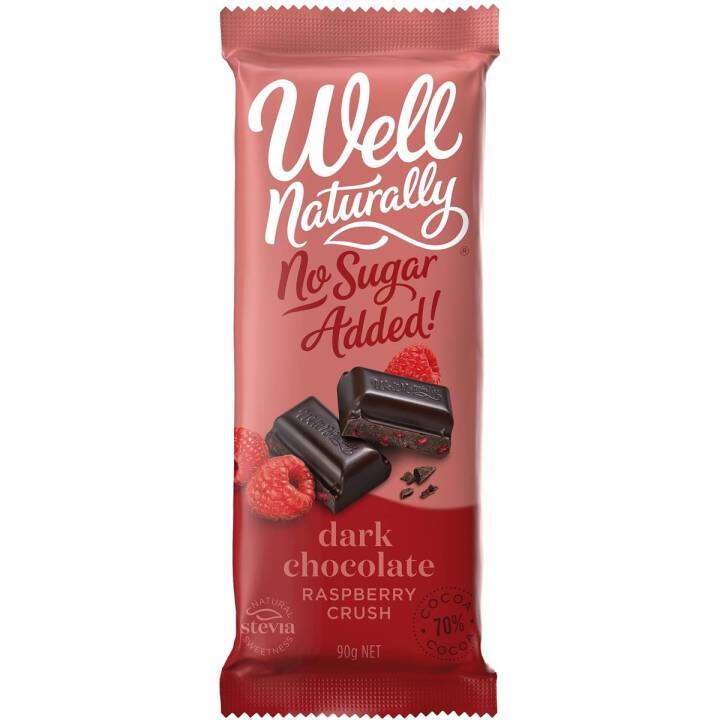 Well Naturally Dark Chocolate Bar, Raspberry Crush 90g | Lazada PH