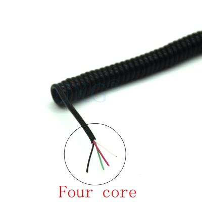 【ยืดหยุ่น】 Diy Spring Curl Line สาย Usb 4 Core Wire Micro MINI Usb Extension Data Cable 50Cm 200Cm