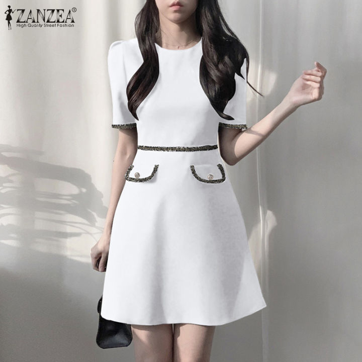 สินค้ามาใหม่-จัดส่งฟรี-fancystyle-zanzea-สไตล์เกาหลีของผู้หญิงชุดเก็บเอวที่สง่างามเที่ยวกลางคืนลูกไม้ขึ้นชุดเดรสทรงเอ-10