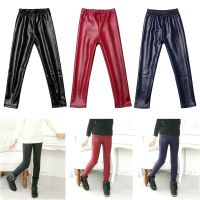 MGRHJO Baby Girls Faux PU Leather Pencil Pants Trousers Pant Leggings