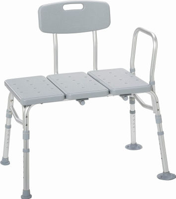 Drive Medical 12011KD-1 Tub Transfer Bench For Bathtub with Adjustable Backrest Standard