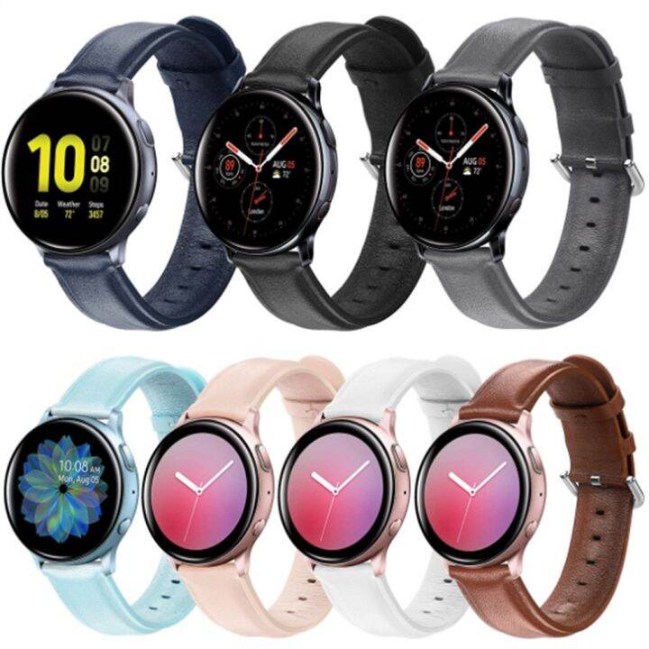 สายหนังแท้ใหม่20มม-22มม-สำหรับนาฬิกา-huawei-gt-2-42มม-สำหรับ-samsung-galaxy-watch-active-2-40มม-44มม