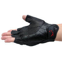 Motorcycle Gloves Half Finger Mitt Glove Fingerless Leather Summer Men Women Scooter Moto Mitten Electric Bike Racing Cycling