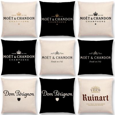 {cloth artist} BlackLinen Cushion CoverDecoration ปลอกหมอน HighPrinted Bar Letters HotelSofa ปลอกหมอน