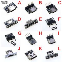 YUXI 1PCS USB3.1 Female Double-sided Positive and Negative Plug-in Test Board With PCB Board Connector Data TYPE-C Charging Port