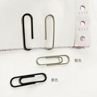 Black Paper Clip Paper Clip 28Mm Plastic Coated Paper Clip Conventional 28Mm Creative Bookmark Room Stationery Rust Prevention