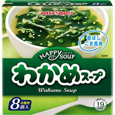 [พร้อมส่ง]Pokka Seaweed  ซุปสาหร่าย Happy Soup Value ซุปสาหร่ายวากาเมะที่มีรสงาเข้มข้นที่ผสมผสานกับรสชาติของหอย อร่อยมาก