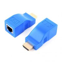 [LUNA electronic accessories] พอร์ต RJ45 HD 4K ใหม่เครือข่าย LAN HDMI-ขยายได้ถึง30เมตรขยาย CAT5e/6สายเคเบิลยูทีพี