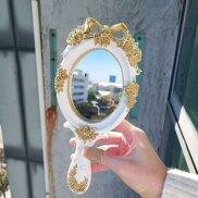 European Style Retro Handheld Mirror Vintage Makeup Vanity Hand Mirror Spa