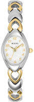 Bulova Ladies Classic Two-Tone Stainless Steel 3-Hand Quartz, White Patterned Dial Style: 98V02