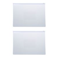 White Clear Size A5 Paper Slider Zip Closure Folders Files Bags 40 Pcs