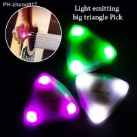 Guitar Glowing Plectrum White/Green/Purple Luminous Glowing Picks Acoustic Guitar Picks with LED Light Bass Ukulele Accessories