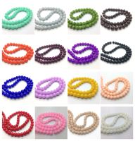 Wholesale 4mm 6mm 8mm 10mm Jade Color Glass Round Pearl Loose Beads DIY Jewelry Making 40 Colors Pick Beads