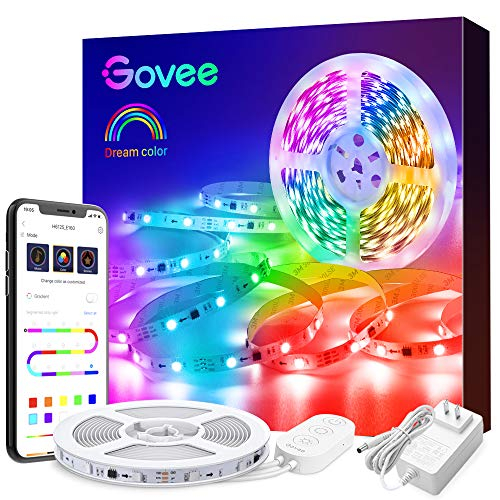 Govee APP Control Bluetooth 16.4ft Multicolor LED Strip Lights RGBIC Dreamcolor 
