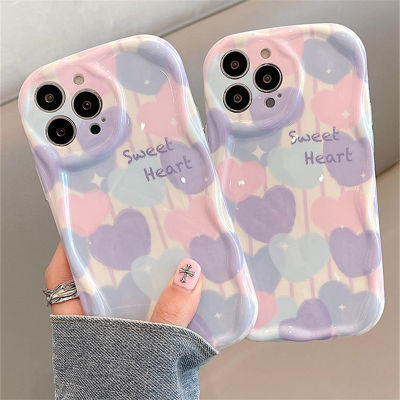 เคสโทรศัพท์สำหรับ Redmi 9A 9C 9T 10C 10 Note 9S Note 10 Pro 4G Note 10S Note 11 Pro 4G Note 12 4G Redmi A1 4G A2 4G สีเหมือนกันรูปหัวใจสีม่วงเคสโทรศัพท์ซิลิโคน