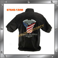 เสื้อ Shirt แขนสั้น H-D #97645(สินค้าใหม่ทุกชิ้นตอบแชทไวไม่ทิ้งให้รอนาน สินค้าในประเทศ ส่งจริงส่งไว 1-3 วันได้รับแน่นอน )