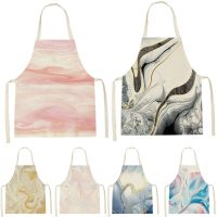 Marble Style Apron For The Master Kitchen Aprons For Women Linen Bibs Apron Rock Formation Pattern Ladies Home Custom Aprons Bib