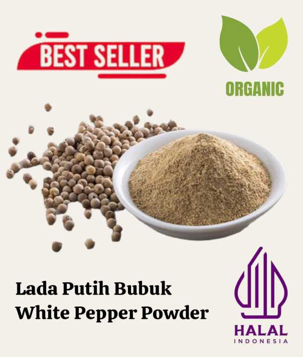 Rempah Lada Putih Bubuk Murni 1kg Merica Bubuk White Pepper Powder