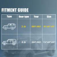 X Autohaux รถสำหรับ Jeep Wrangler JK JL Hardtop 2 4ประตู2007-กลางแจ้ง Windproof กันน้ำ210D Oxford ป้องกัน