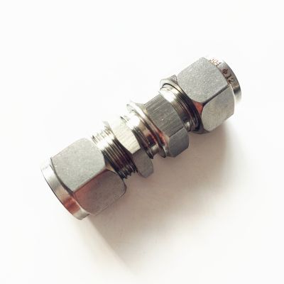 Stainless steel double ferrule Straight Fitting 6mm 8mm 10mm Tube Hex Instrument gas path equal coupling joint