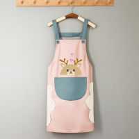 【Hot Sale Item】Cooking Apron with Hand Wipe Pocket Waterproof Oil Proof Fashion Adorable for Household