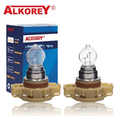 Alkorey 2ชิ้น PSX24W H16 5202ไฟตัดหมอกสีขาวอบอุ่น12V 24W Lampu Jalan ขับรถหลอดไฟฮาโลเจนอัตโนมัติ