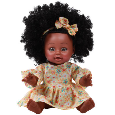 American Reborn Black Doll Handmade Silicone Vinyl Baby Soft Lifelike Newborn Baby Doll Toy Girl Christmas Gift