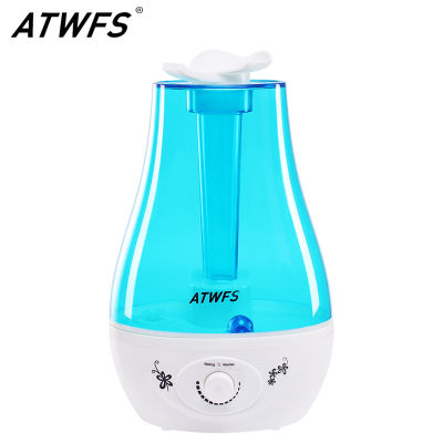 2021ATWFS 3L Air Humidifier Ultrasonic Aroma Diffuser Humidifier for home Essential Oil Diffuser Mist Maker Fogger LED Lamp