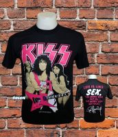 เสื้อวง Kiss วงร็อค ไม่มีตะเข็บข้าง คอฟิต ป้ายUS  เสื้อวินเทด เสื้อทัวร์ วงร็อคต่างประเทศ