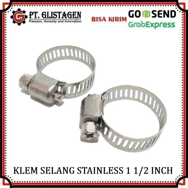 Klem Selang Air Klem Selang Gas 1 1 2 Inch Hose Clamp Stainless Steel