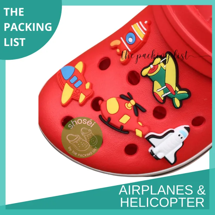 Airplane helicopter crocs jibbits jet jibbits shoe accessory charms pin