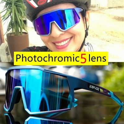 【CW】♕ↂ  KAPVOE Brand polarized photochromic bike running sports goggles men women bicycle sunglasses